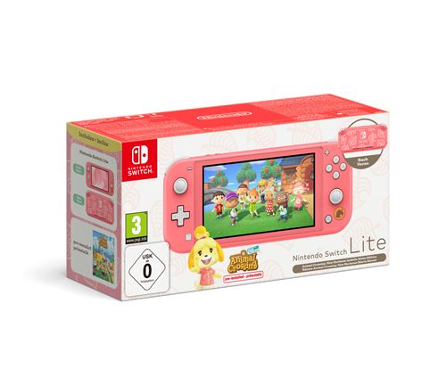 Consola Nintendo Switch Lite Coral + Animal Crossing