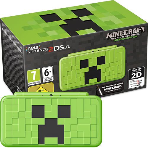 Consola New Nintendo 2DS XL - Creeper Edition + Minecraft: New Nintendo 3DS Edition