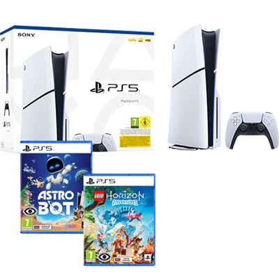 Pack Darty Consola Playstation PS5 Slim Standard - 1TB + Astro Bot + LEGO Horizon Adventures