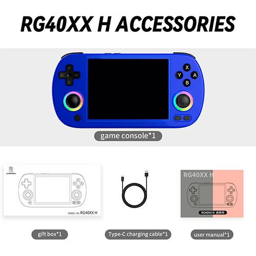 Consola Retro Anbernic RG40XXH - Azul