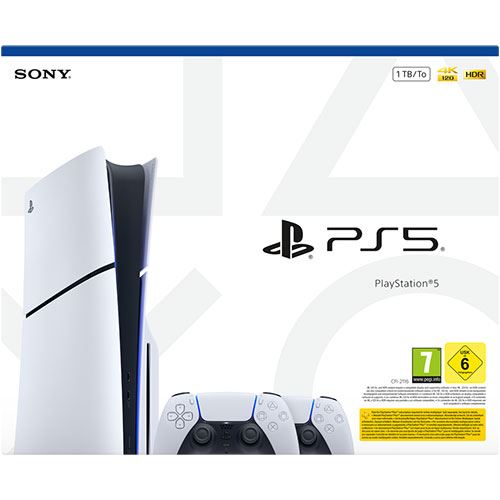 Consola PlayStation®5 Slim Standard - 1TB - 2025 - 2 Comandos DualSense®