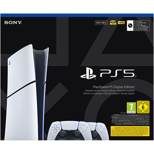 Consola PlayStation®5 - Slim Digital - 825GB - 2025 - 2 Comandos DualSense®
