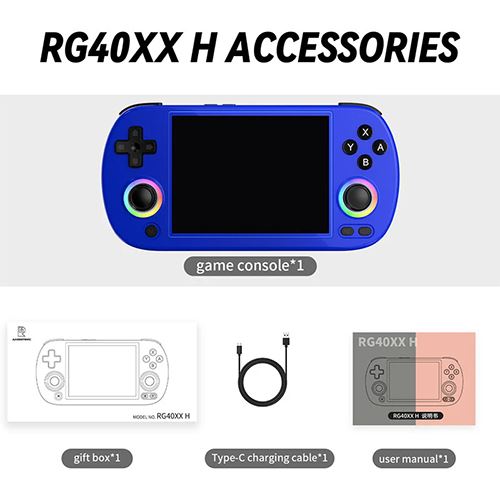 Consola Retro Anbernic RG40XXH - Azul