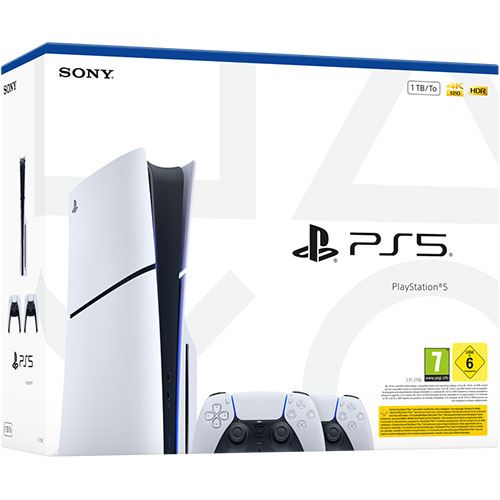 Consola PlayStation®5 Slim Standard - 1TB - 2025 - 2 Comandos DualSense®