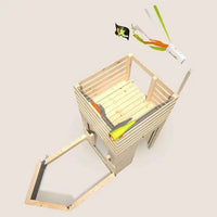 Pirate Tower Wooden Playhouse with Sandpit – SOULET – 3 to 12 Years – 6 Children