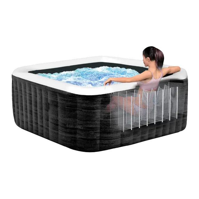 Spa Insuflável INTEX PureSpa Ardoise – 6 Pessoas – 170 Jatos de Bolhas – Wi-Fi – LED – Sal