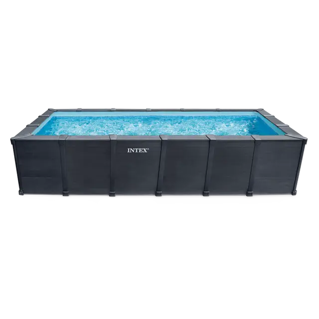 Piscina Graphite Retangular INTEX – 6,00 x 3,00 x 1,24m – Design Antracite