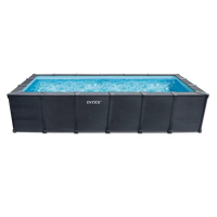 Piscina Graphite Retangular INTEX – 6,00 x 3,00 x 1,24m – Design Antracite
