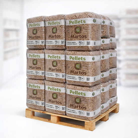 Pellets de Madeira Pellets Martos Palete 70 Sacos 1050kg Alta Eficiência