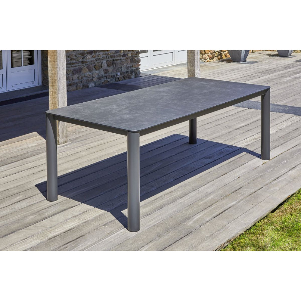 Conjunto de Mesa e Cadeiras de Jardim em Alumínio e Cerâmica 8 Pessoas CAMARGUE