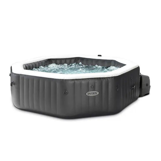 Inflatable Spa INTEX PureSpa Carbone – 6 People – 6 Jets + 140 Bubbles – Wi-Fi – Salt