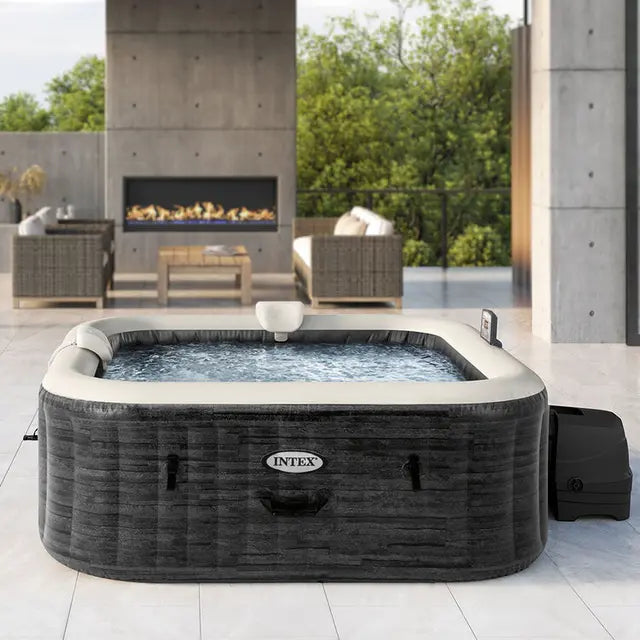 Spa Insuflável INTEX PureSpa Ardoise – 6 Pessoas – 170 Jatos de Bolhas – Wi-Fi – LED – Sal