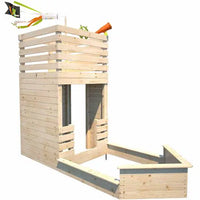 Pirate Tower Wooden Playhouse with Sandpit – SOULET – 3 to 12 Years – 6 Children