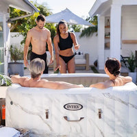 Jacuzzi Insuflável Calacatta 4 Lugares – Jatos de Zona Dupla e Esterilizador de Sal