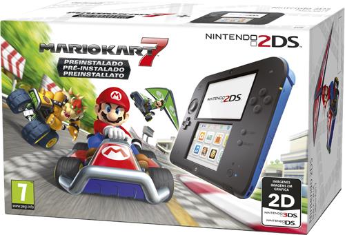 Consola Nintendo 2DS Azul + Mario Kart 7