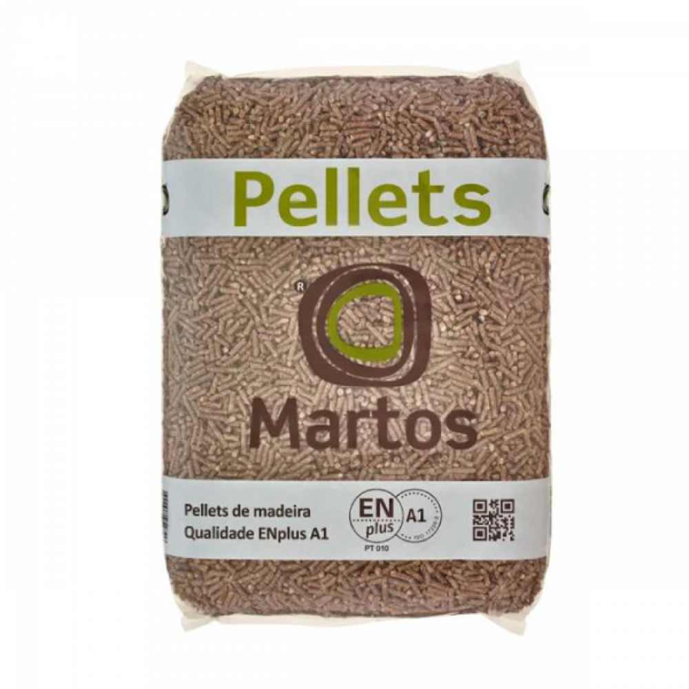 Martos Pellets de Pinho Certificados para Aquecimento — Saco 15 kg