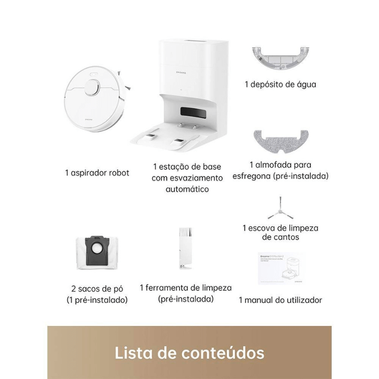 Aspirador Robot Dreame D10 Plus Gen 2 Branco + Base