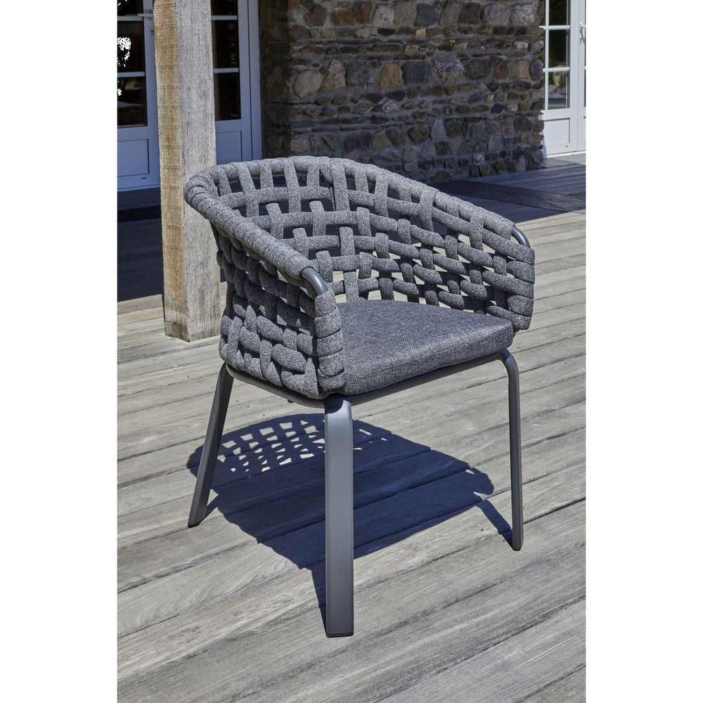 Conjunto de Mesa e Cadeiras de Jardim em Alumínio e Cerâmica 8 Pessoas CAMARGUE