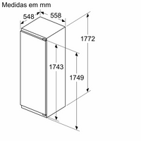 Frigorífico de Encastre Bosch Serie 6 KIR81ADD0 310L Branco