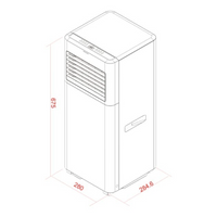 Ar Condicionado Portátil Bodner Cisampo 5000 BTU R290 Classe A com Comando Remoto