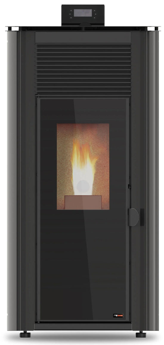 Salamandra a Pellets First Advance 10kW Preta Alta Eficiência 96%