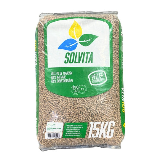 Pellets de madeira da Solvita – Palete com 77 sacos de 15 kg