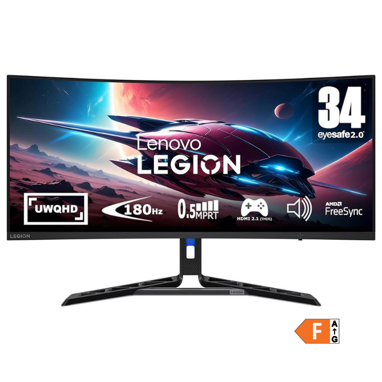 Monitor Curvo Lenovo Legion Gaming 34" UWQHD VA 180Hz