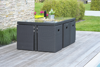 Conjunto de Jardim Encaixável de 10 Lugares em Rattan Sintético