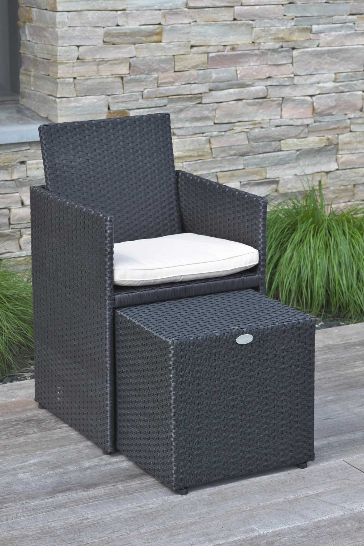 Conjunto de Jardim Encaixável de 10 Lugares em Rattan Sintético