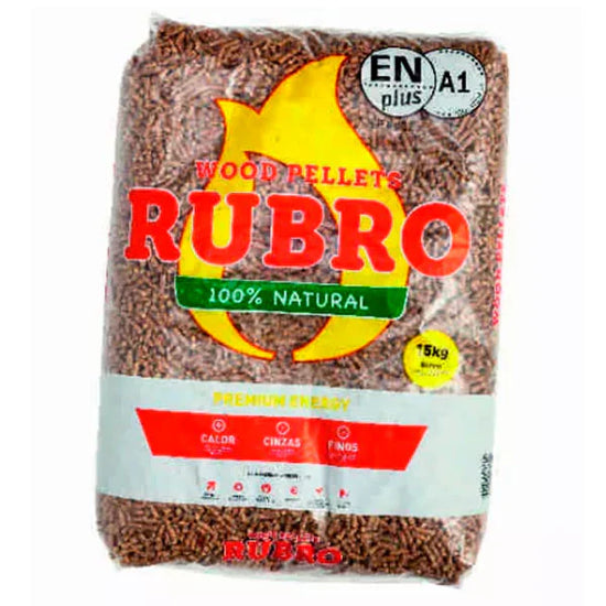 Pellets de Madeira Rubro Palete 65 Sacos 15kg ENplus A1 975kg
