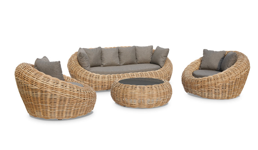 Conjunto de Jardim em Resina Entrançada 5 Lugares MOOREA – Paris Garden