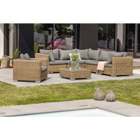 Conjunto de Jardim 6 Lugares em Resina Trançada Mel MONTMARTRE