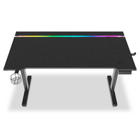 Secretária Gaming Elevatória Elétrica Alpha Gamer Zorya RGB 140cm Preto