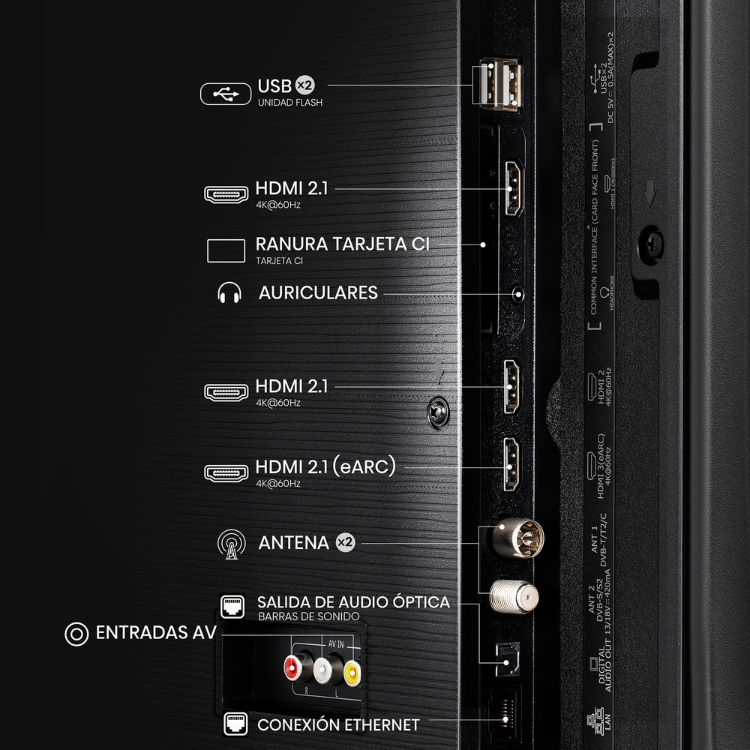 Televisão Hisense E7Q (2025) Smart TV 4K QLED 43"