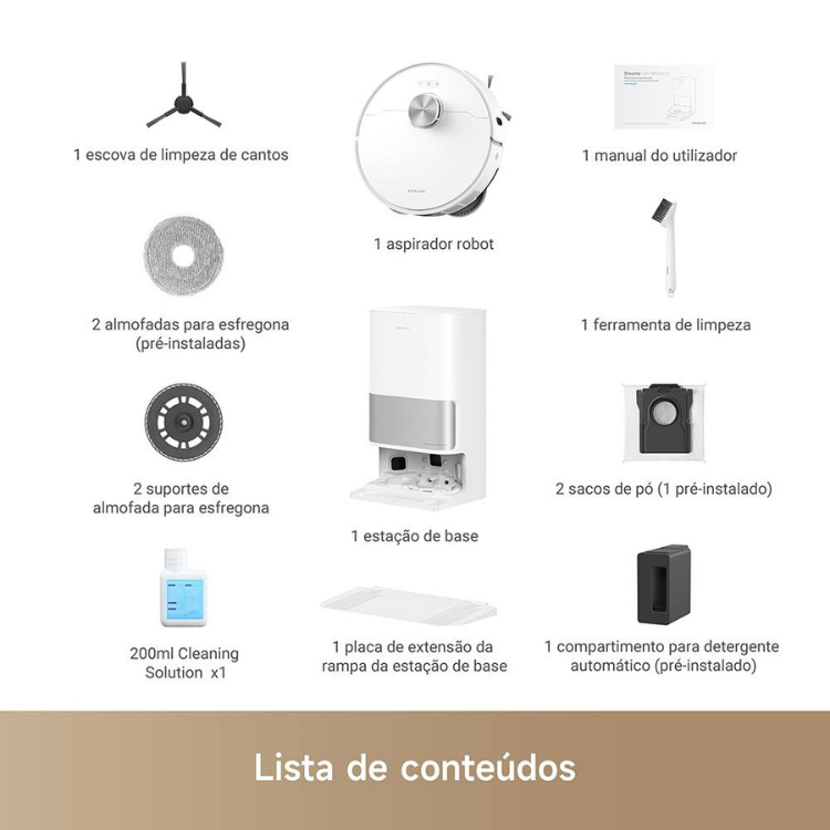 Aspirador Robot Dreame L10s Ultra Gen 2 + Base de carregamento Branco